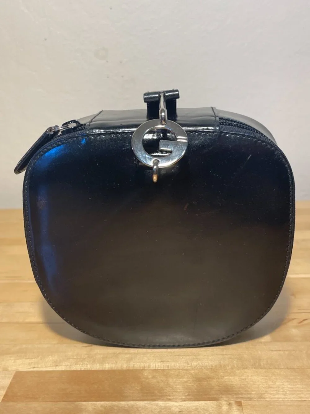 Vintage Gucci Tom Ford Era Black Leather Mini Vanity Bag | Made in Italy